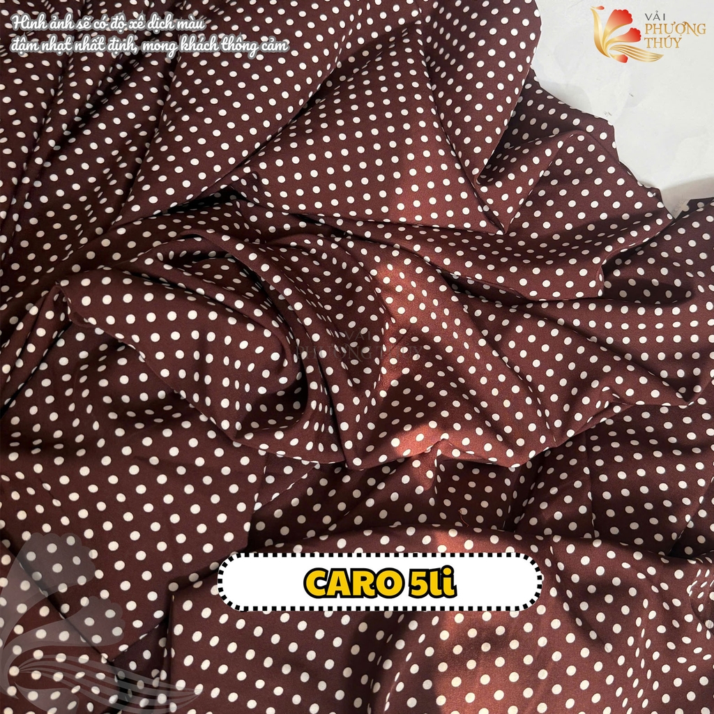 [MÀU 2] Vải Lụa nhật 100D họa tiết hoa nhí Phượng Thúy