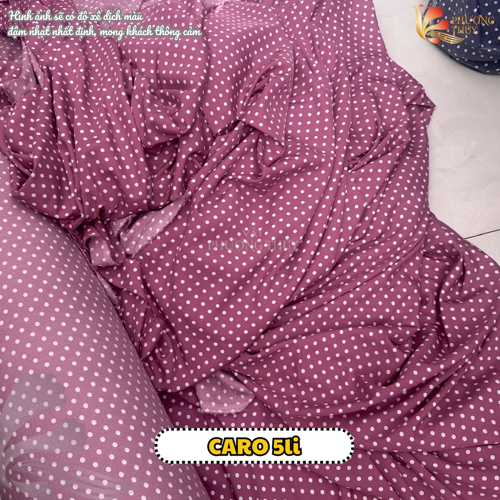 [MÀU 2] Vải Lụa nhật 100D họa tiết hoa nhí Phượng Thúy