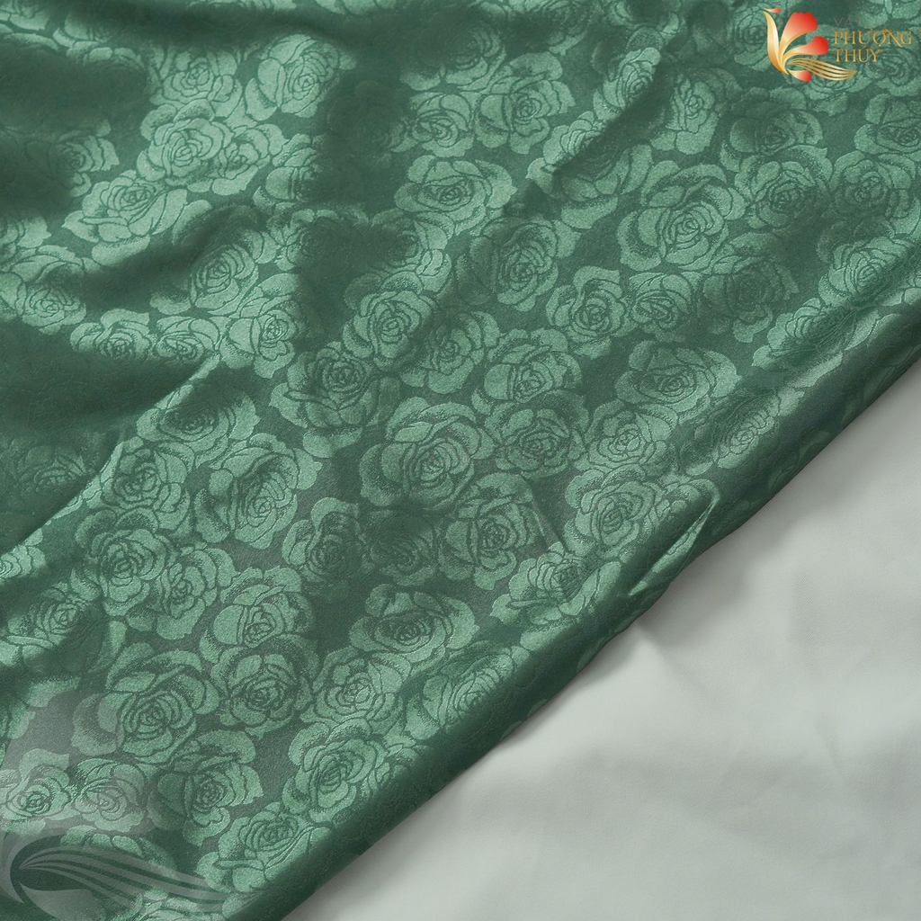 [MÀU 2] Vải lụa gấm Phượng Thúy khổ 1m50 - may áo dài đồ bộ bà ba