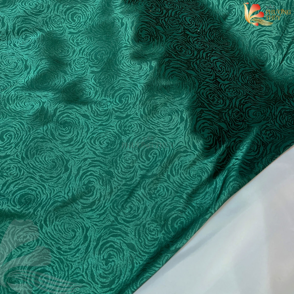 [MÀU 2] Vải lụa gấm Phượng Thúy khổ 1m50 - may áo dài đồ bộ bà ba