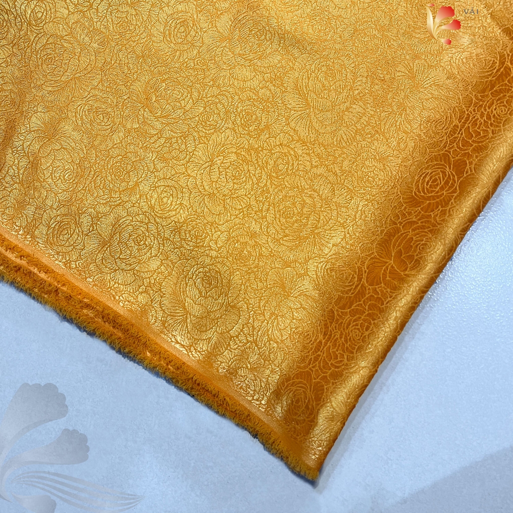 [MÀU 2] Vải lụa gấm Phượng Thúy khổ 1m50 - may áo dài đồ bộ bà ba