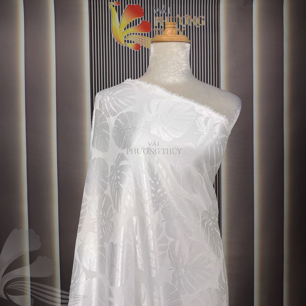 [MÀU 2] Vải lụa gấm Phượng Thúy khổ 1m50 - may áo dài đồ bộ bà ba