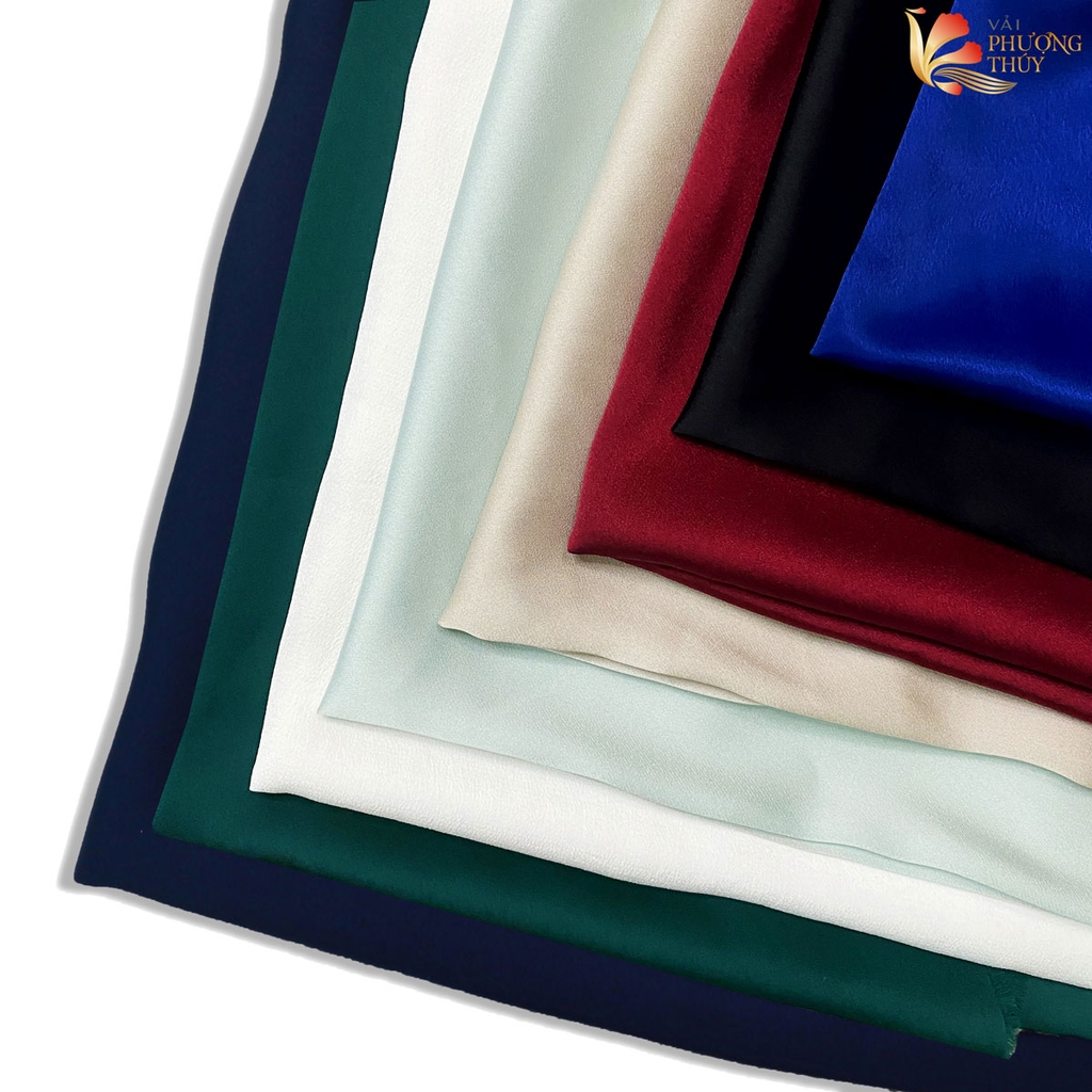 Vải lụa Satin trơn Phượng Thúy khổ 1m50