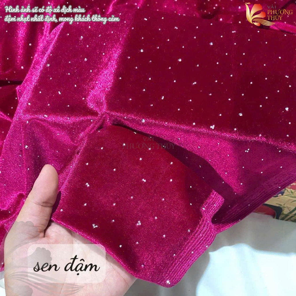 Vải Nhung 7 biên Phượng Thúy khổ 1m50
