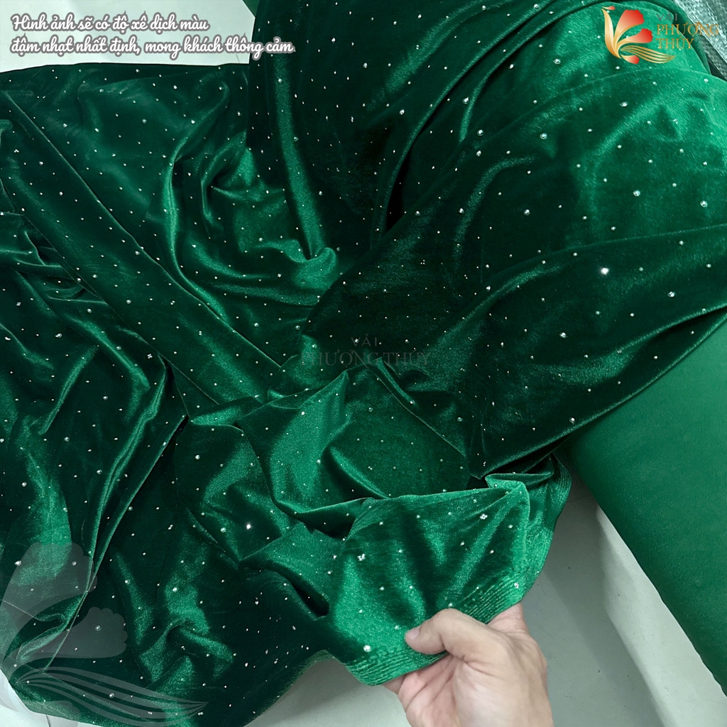 Vải Nhung 7 biên Phượng Thúy khổ 1m50