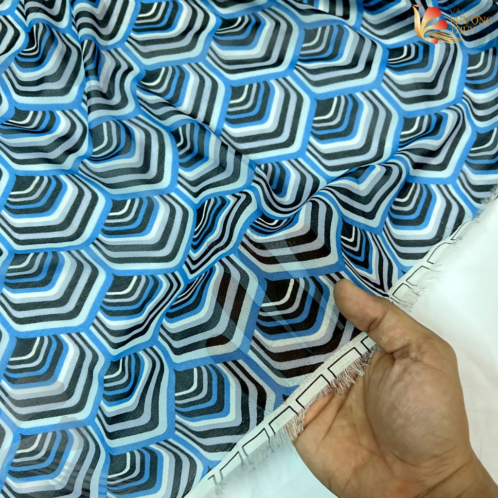 Vải Voan Hoa Nhí Phượng Thúy khổ 1m50 | Vải may áo kiểu, đầm váy