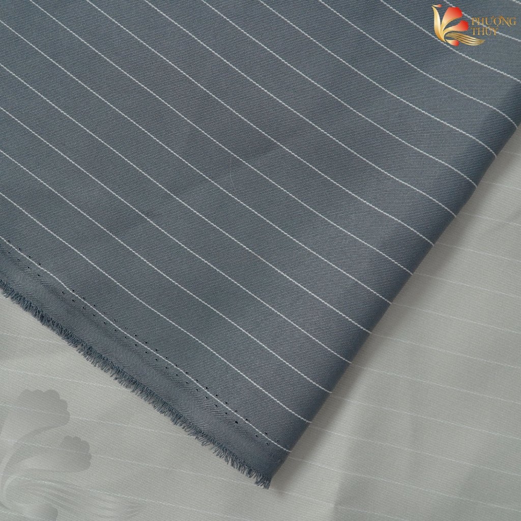 Vải kẻ sọc thêu Phượng Thúy khổ 1m50