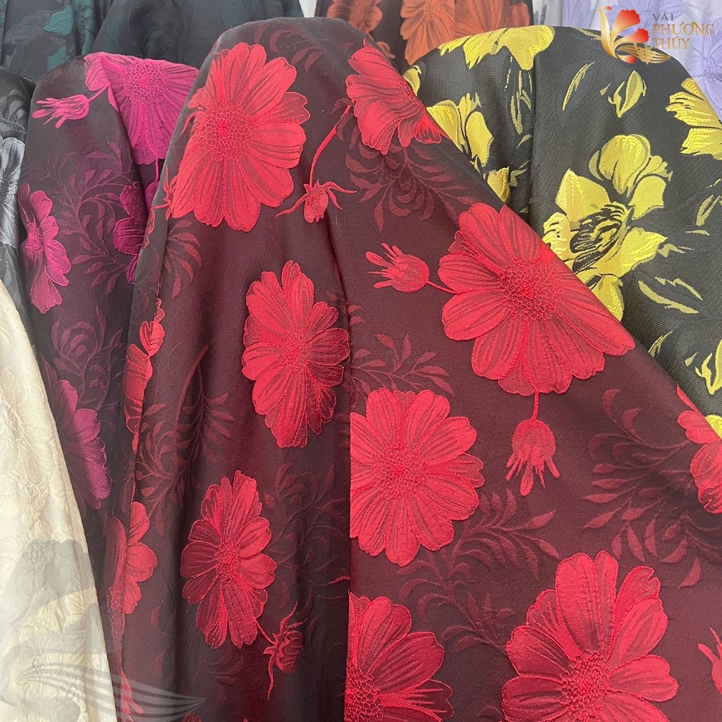 Vải tafta hoa Phượng Thúy