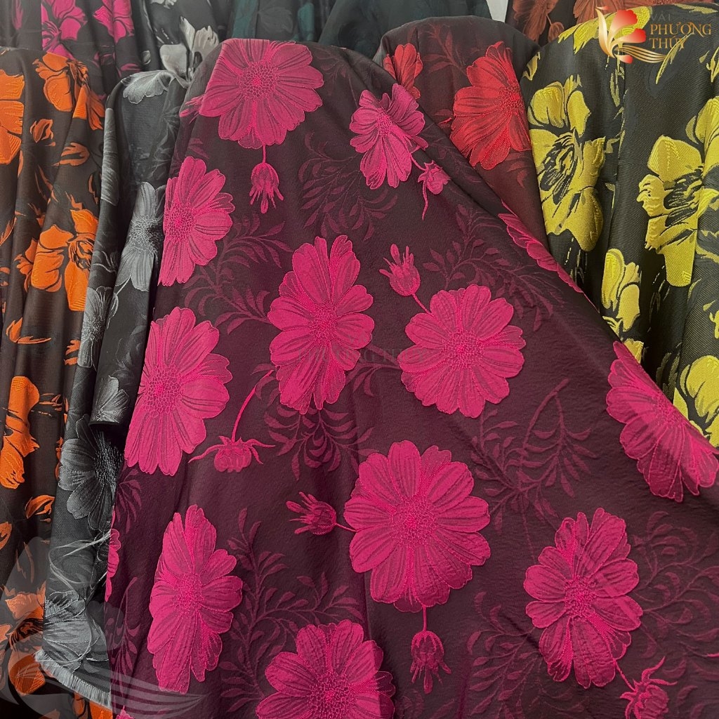 Vải tafta hoa Phượng Thúy
