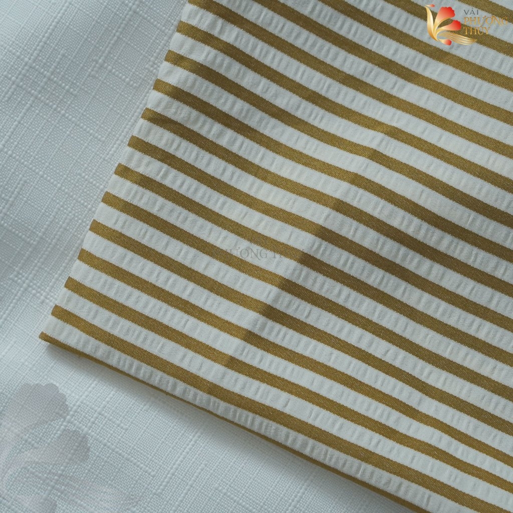Vải xốp kẻ sọc Phượng Thúy khổ 1m50