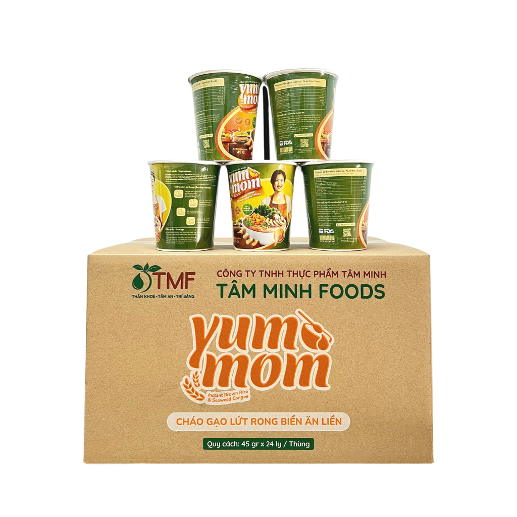 CARTON 24 CUPS INSTANT BROWN RICE SEAWEED PORRIDGE