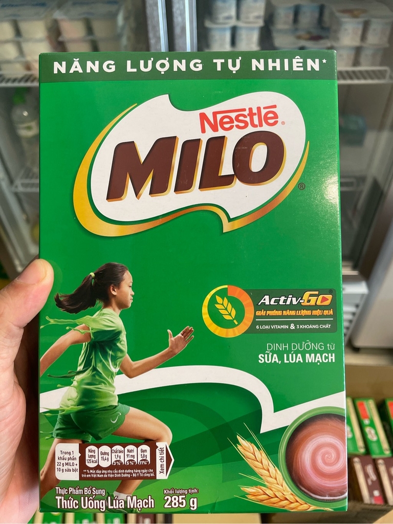 Sữa Milo nguyên chất hộp giấy 285g