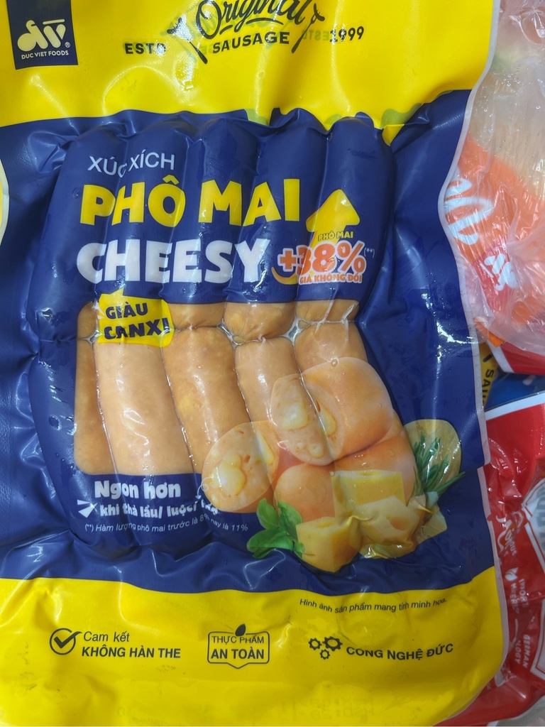 Xúc xích phomai Cheesy 250g/túi