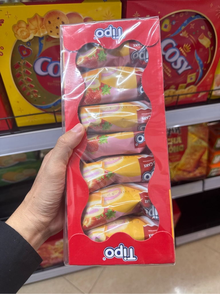 Bánh Tipo cuộn vị  Dâu 360g
