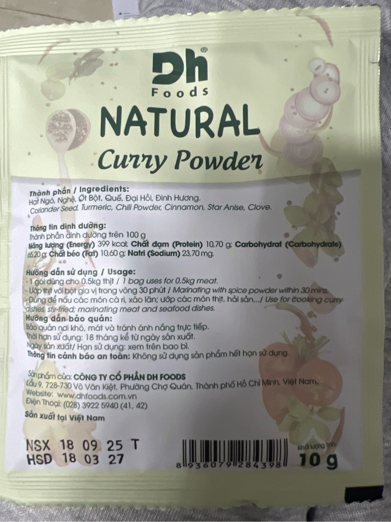 Natural Gia vị nấu cà ri 10g
