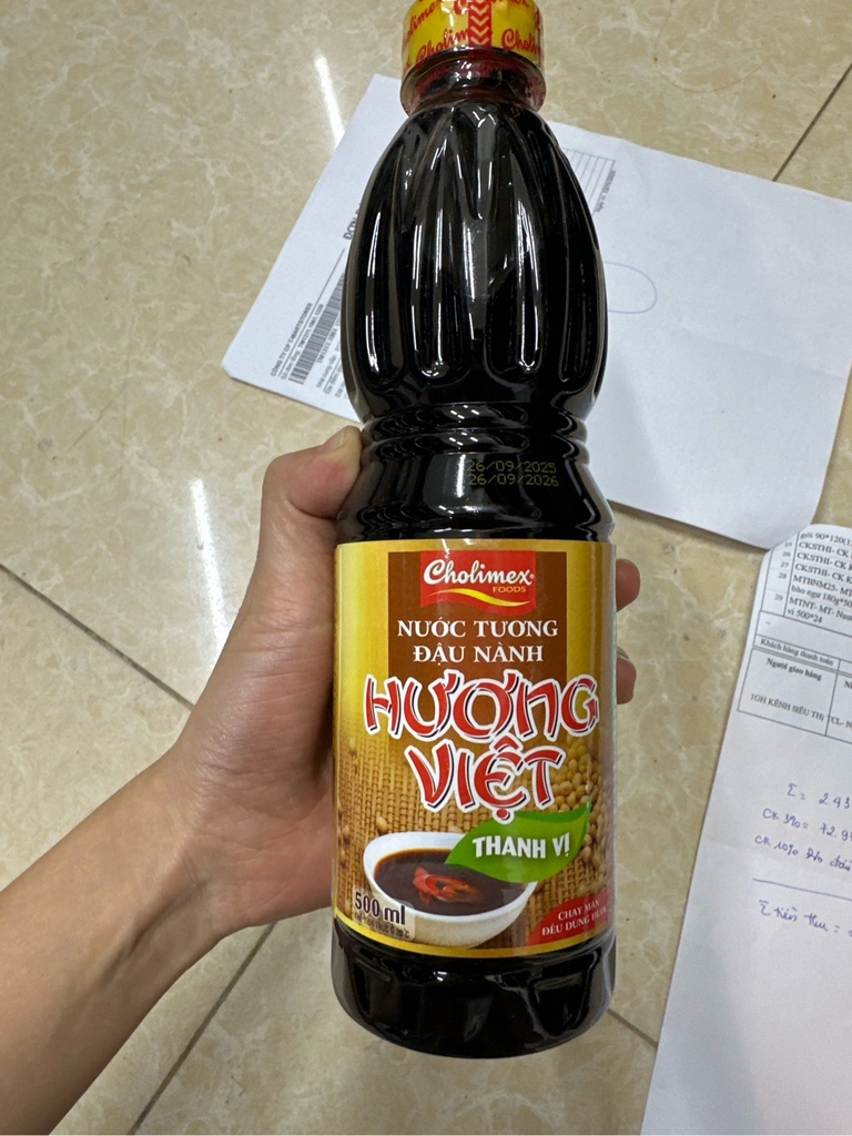 Nước tương đậu nành Hương Việt thanh vị 500ml