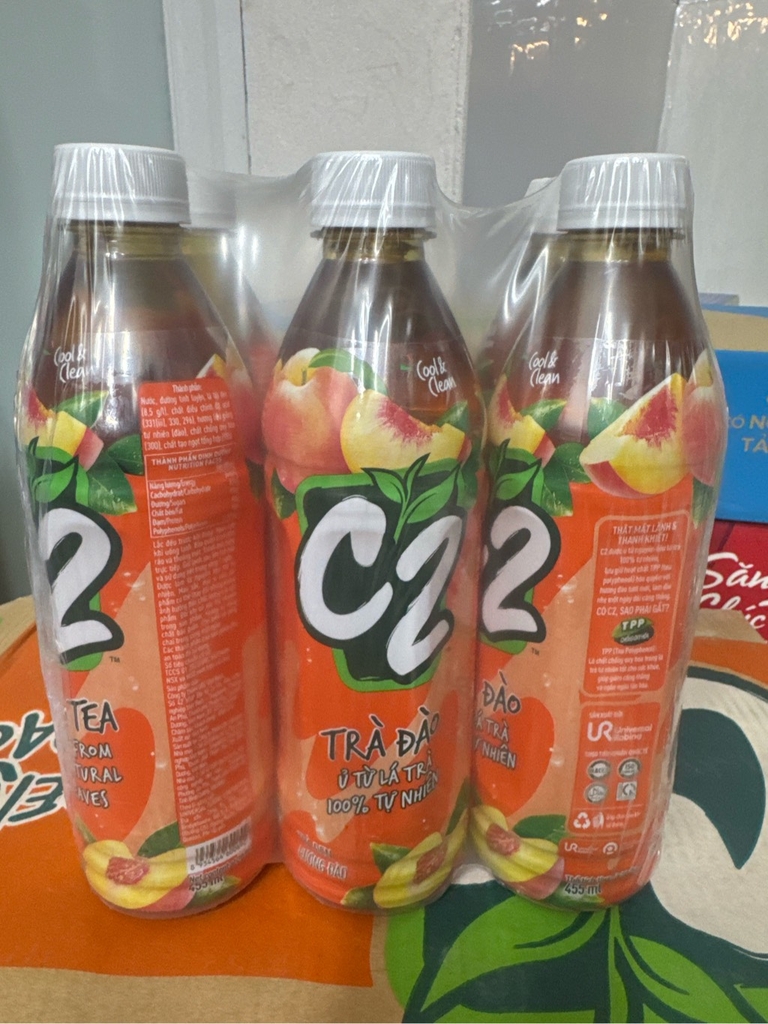 Trà C2 vị Đào 455ml