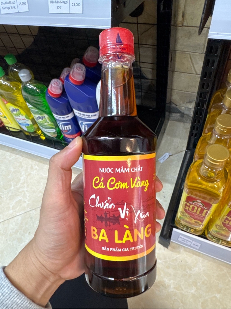 Nước mắm chắt Cá cơm vàng Ba Làng 32 500ml