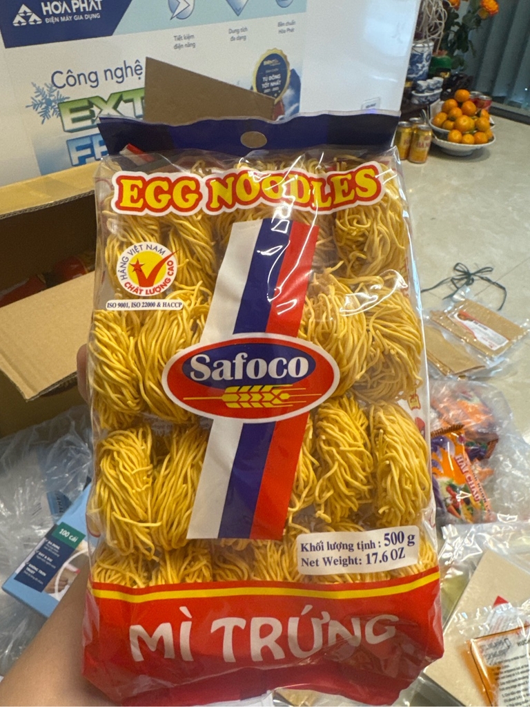 Mì trứng sợi nhỏ Safoco 500G