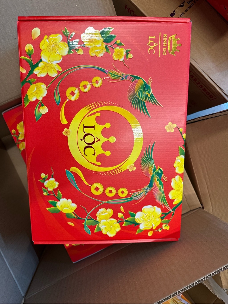 Hộp quà tết Lộc phú quý đỏ 795.4g