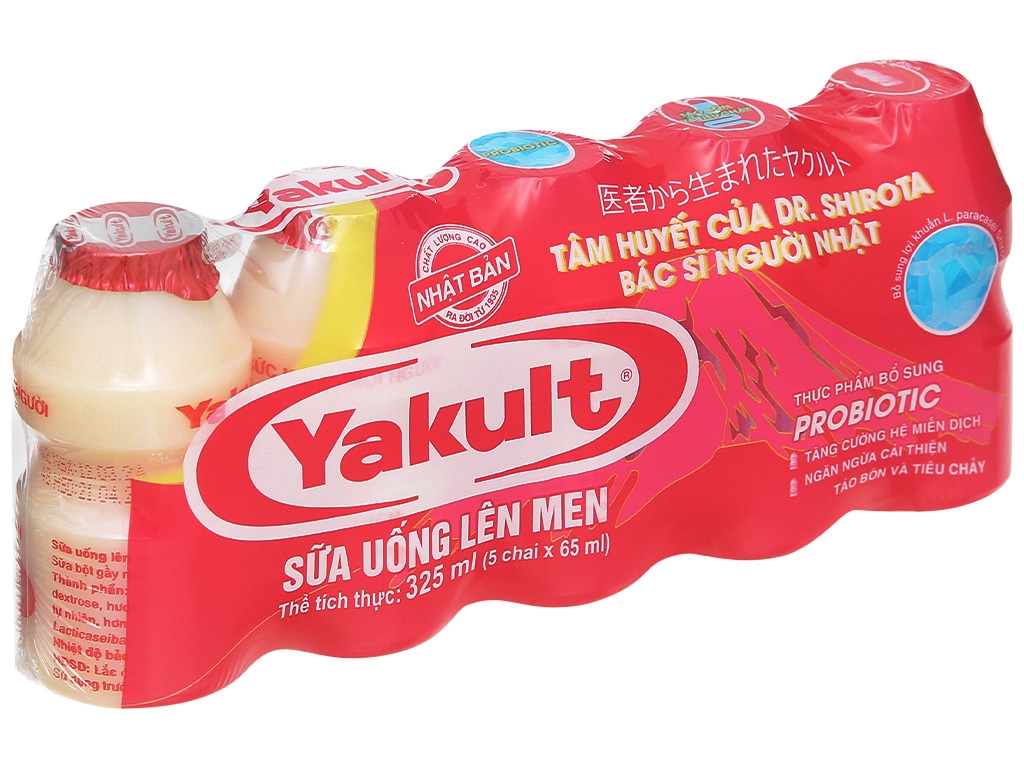 Sữa uống lên men Yakult lốc 5 chai x 65ml