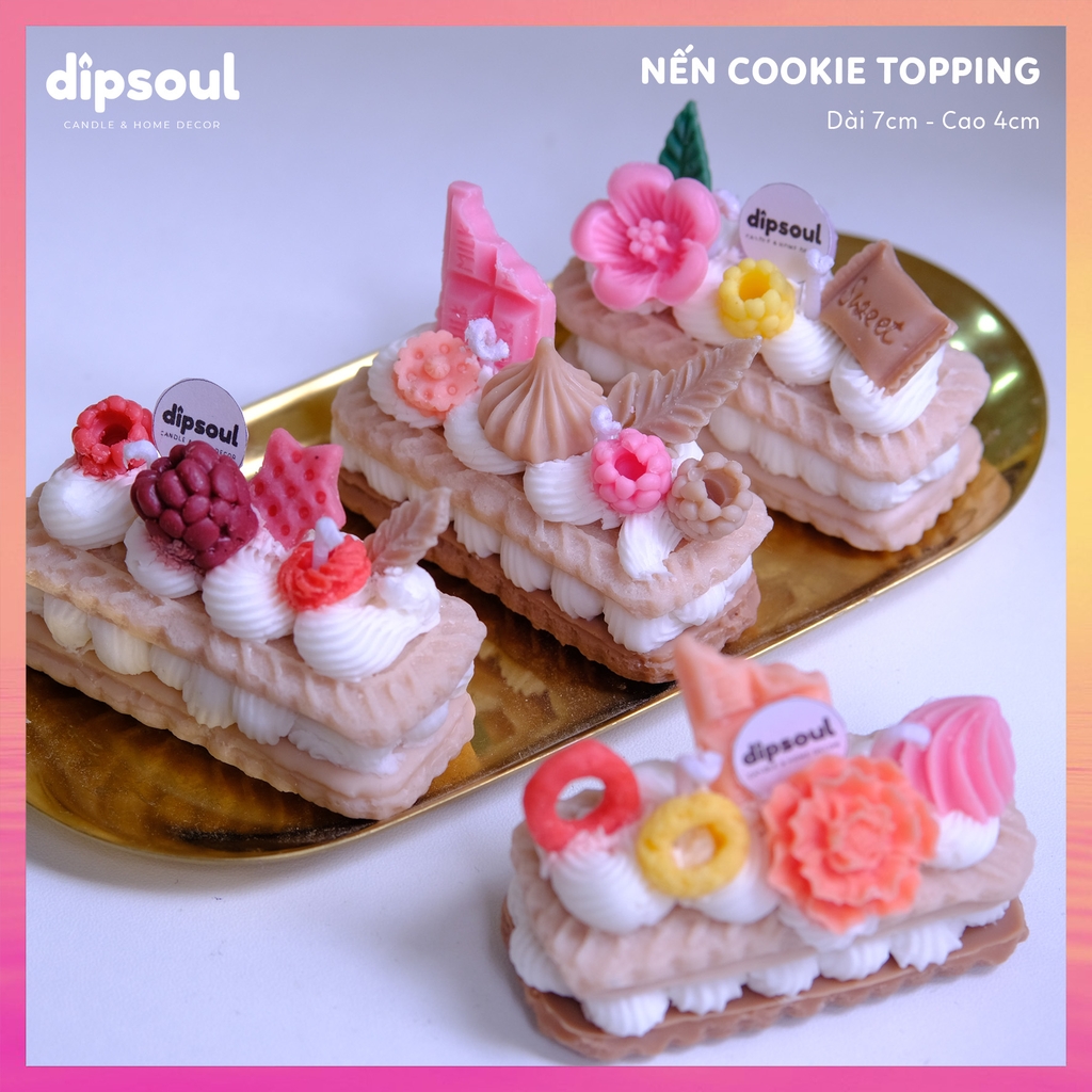 Nến Cookie topping Quà tặng sinh nhật - Dipsoul Candle