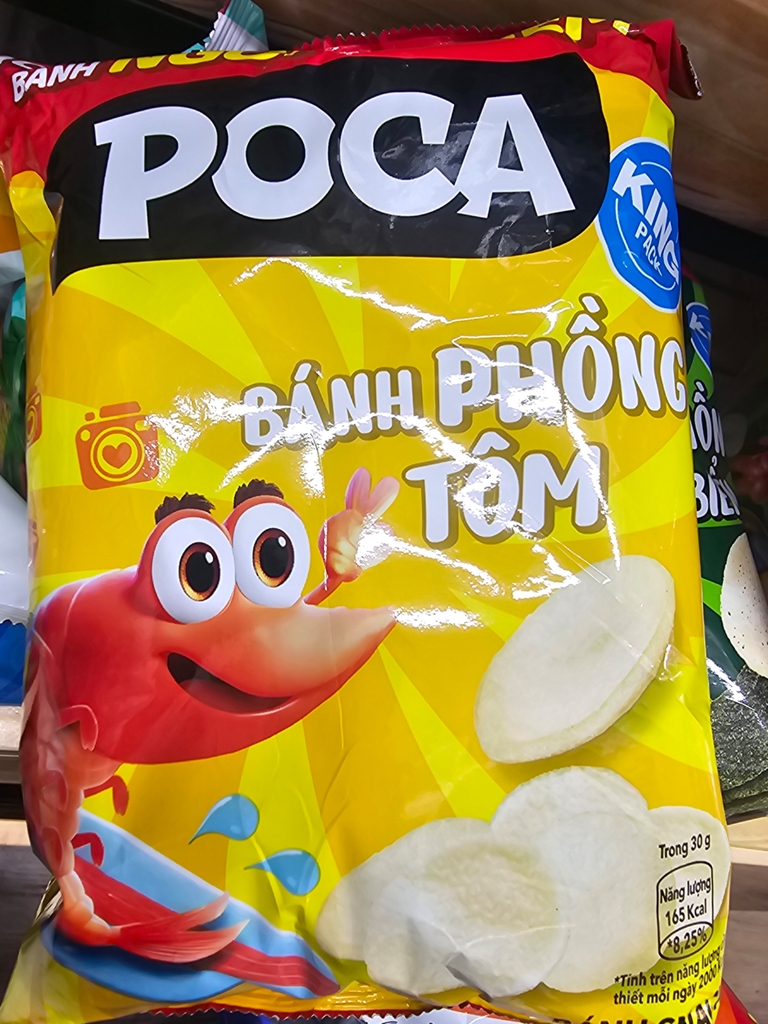 Bim bim Poca bánh phồng tôm - Gói 60g | siêu thị đồ ăn nhanh