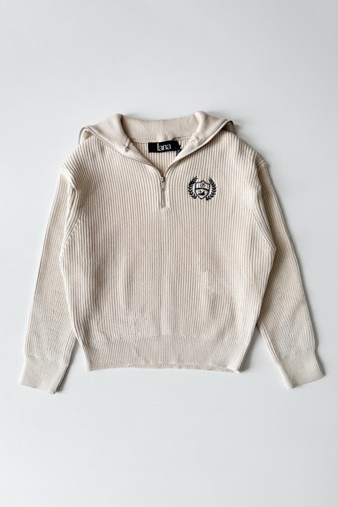 Bazzar Zip Hoodie Wool Top