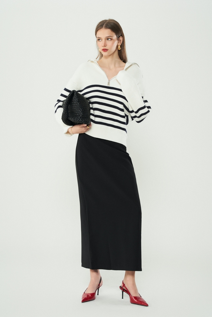 Bazzar Zip Hoodie Wool Top