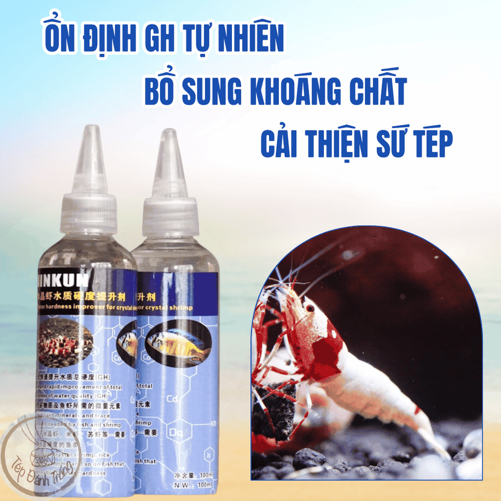 Khoáng tép đậm đặc Jinkun – Tăng gH tự nhiên, an toàn - Làm trắng, dày sứ tép, cải thiện màu sắc