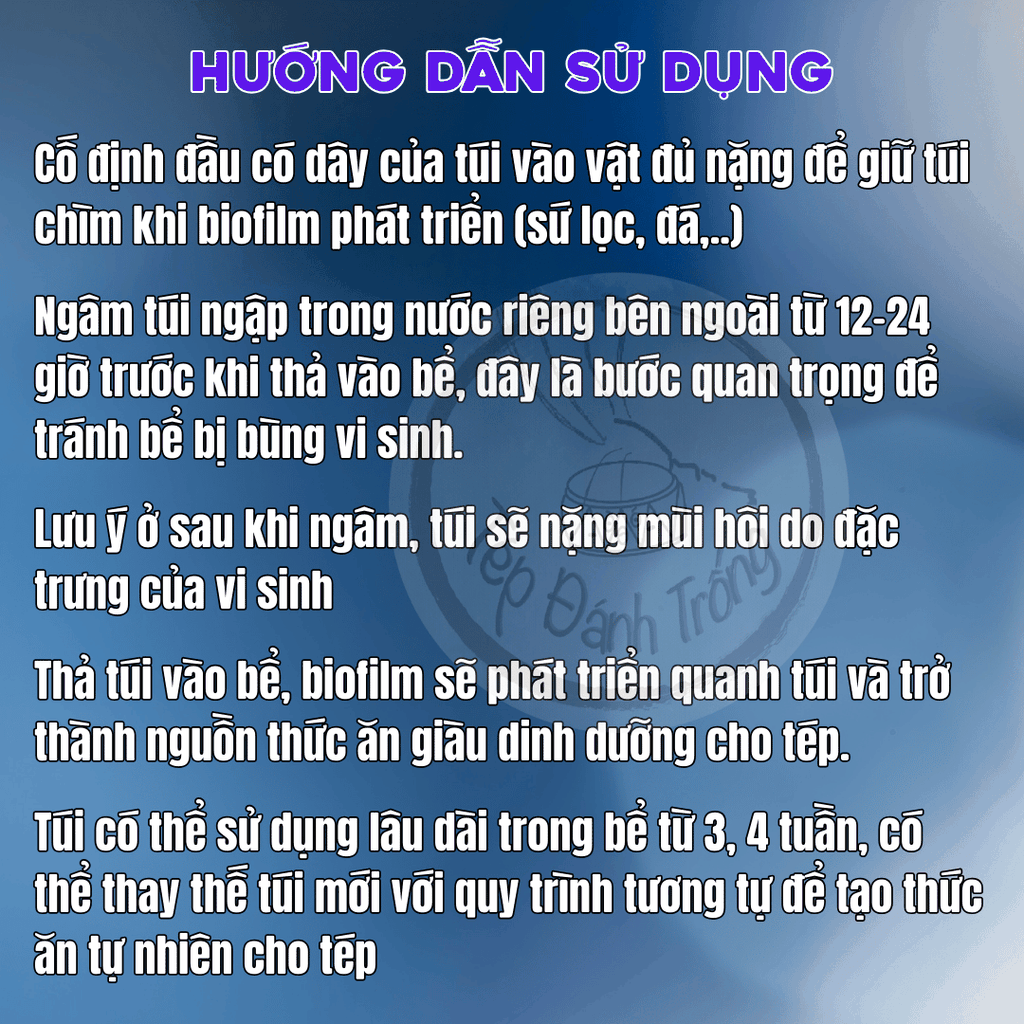Túi Vi Sinh - Cung Cấp Biofilm dinh dưỡng tự nhiên cho tép cảnh