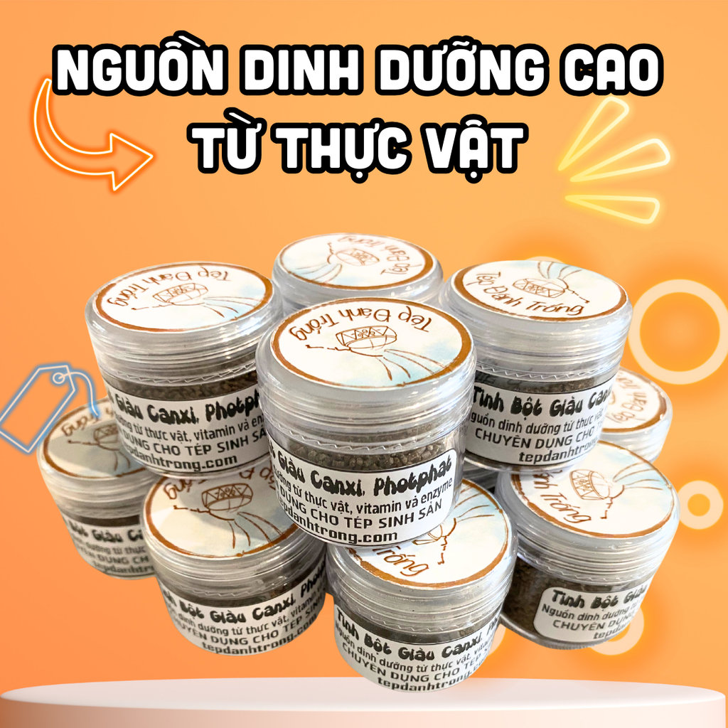 Tinh Bột Giàu Canxi, Photphat - Chuyên dụng cho tép sinh sản