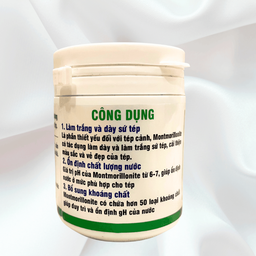 Khoáng Sét Tép Cao Cấp - SMECTITE - Bổ sung Montmorillonite trực tiếp cho tép