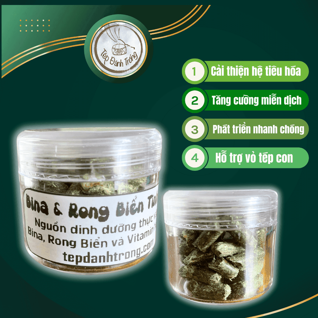 Rau Bina Và Rong Biển Tinh Chế - Thức ăn tép cảnh chuyên dụng - Cải thiện tiêu hoá, tăng cường miễn dịch cho tép con.
