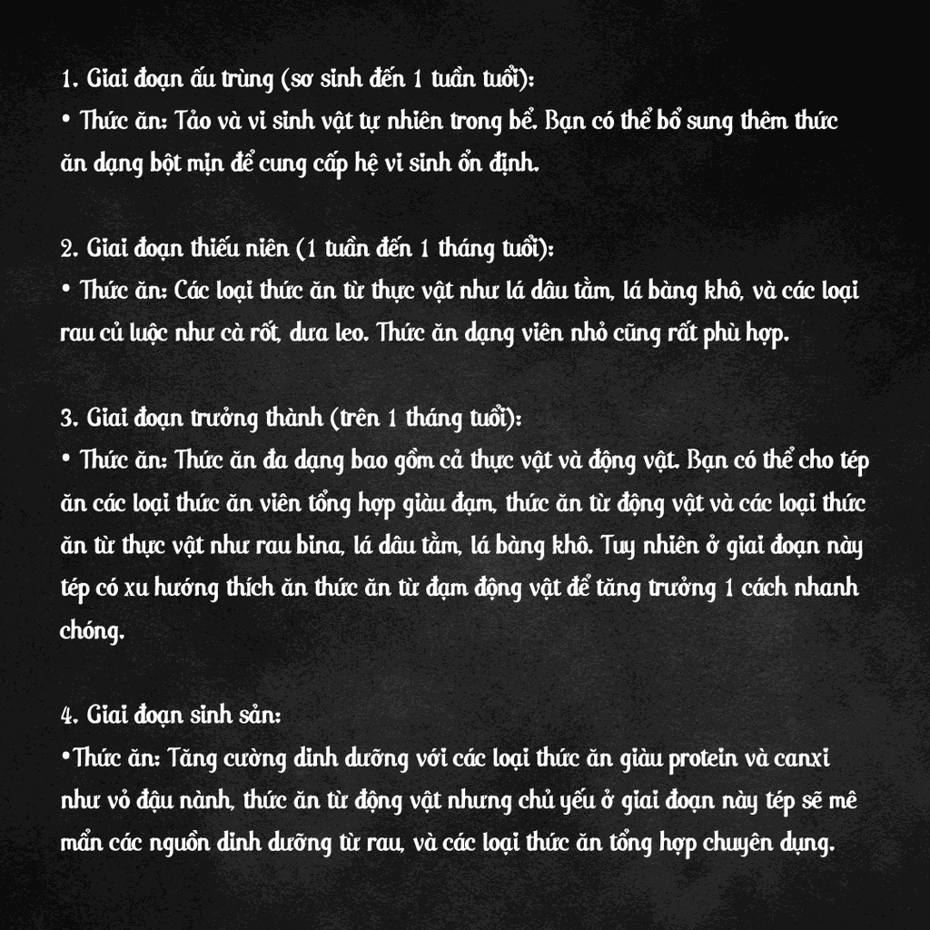 Set Thức Ăn Tép Tự Chọn 6in1 - Combo siêu rẻ, siêu khỏe, siêu bu cho tép cảnh - đáp ứng đủ các nhu cầu tép phát triển