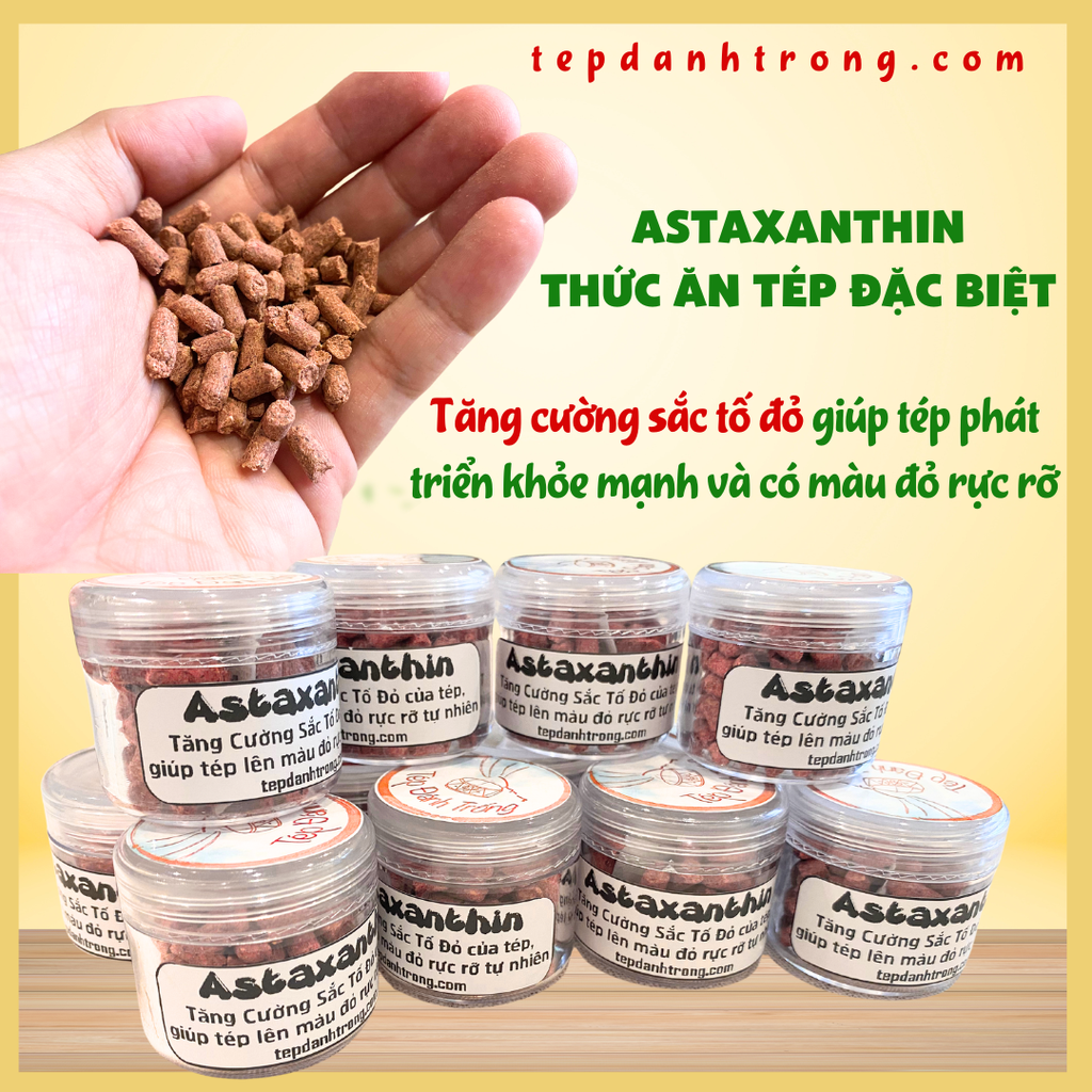 Astaxanthin  - Tăng Cường Sắc Tố Đỏ của Tép
