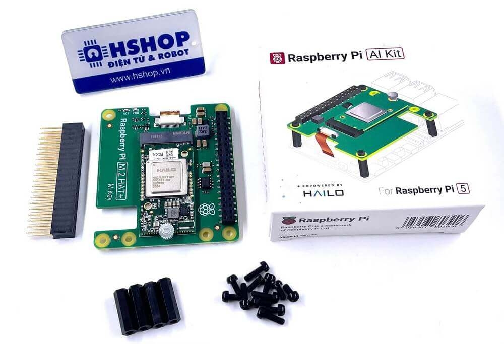Raspberry Pi AI Kit - M.2 HAT with 13 TOPS Hailo-8L AI Acceleration Module