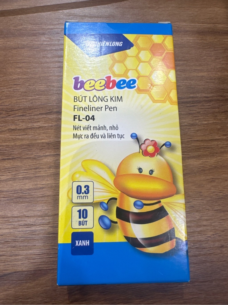 [BeeBee] Hộp 10 cây bút viết lông kim / dạ kim TL BeeBee FL-04 / con ong Bee Bee FL04