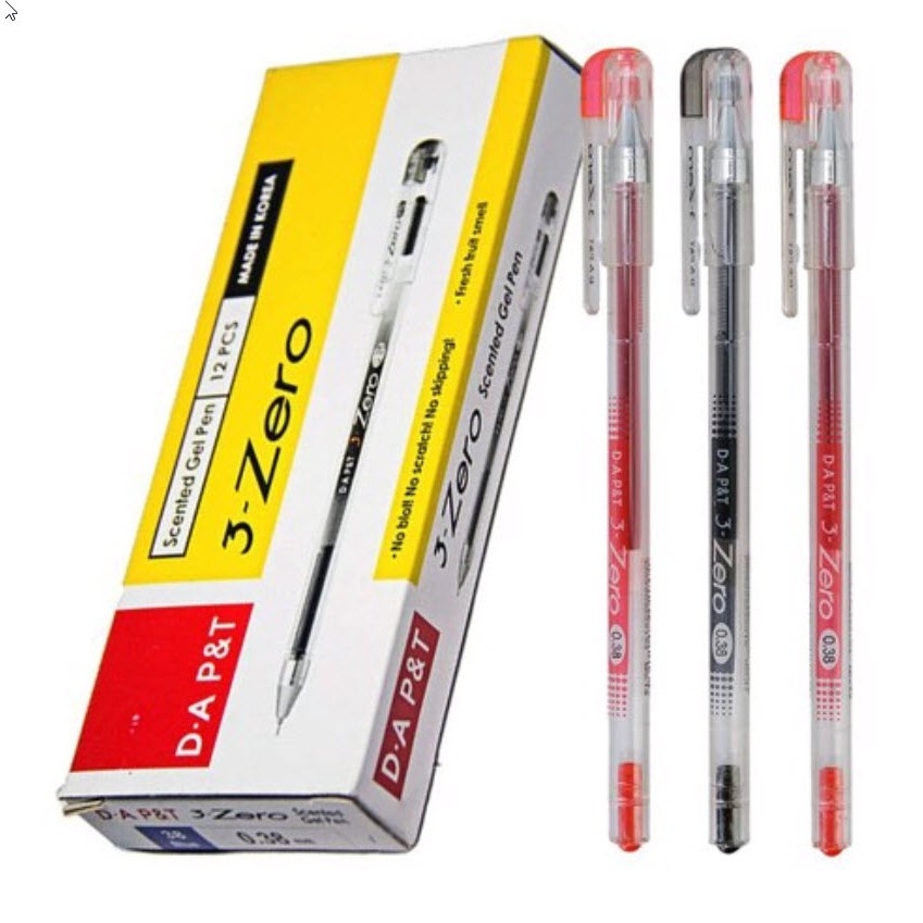 [Lẻ 1 cây] Bút viết gel nước D-A P&T 3-zero 0.38mm (Sản xuất tại Hàn Quốc)
