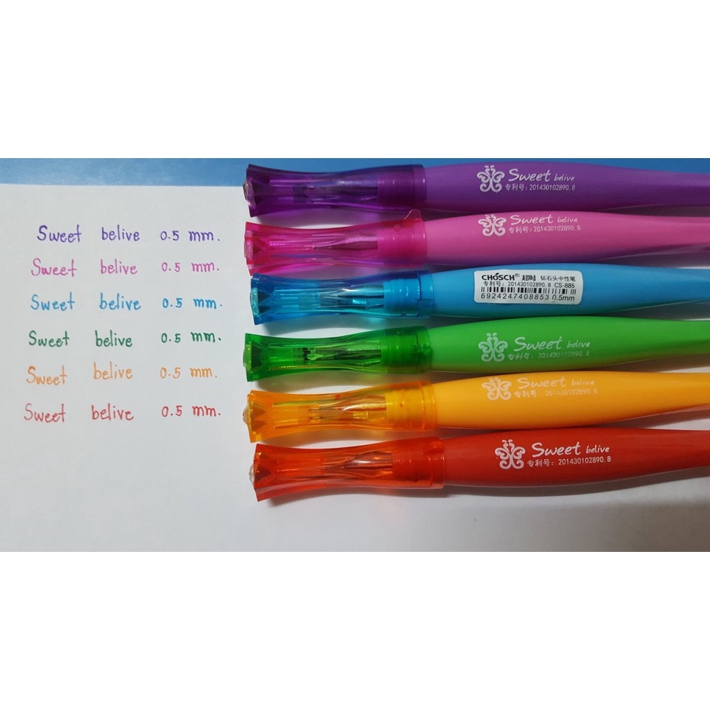 [Kim cương - Lẻ 1 cây] Bút viết mực đầu kim cương Chosch CS-885 nhiều màu xanh / tím / đỏ / đen ngòi 0.5mm