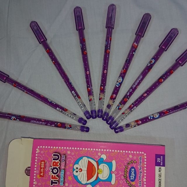 [Lẻ 1 cây] Bút viết nước gel thơm nho TFORU / THORU hình Doraemon AH888 / VS999 ngòi 0.4mm