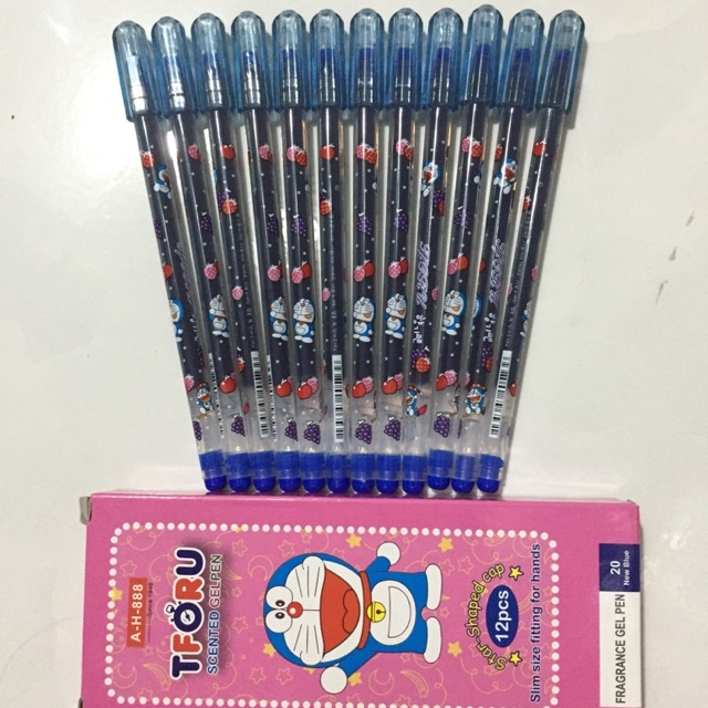 [Lẻ 1 cây] Bút viết nước gel thơm nho TFORU / THORU hình Doraemon AH888 / VS999 ngòi 0.4mm
