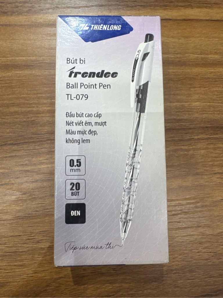 Hộp 20 cây bút viết bi bấm Thiên Long Trendee TL079 / TL-079 ngòi 0.5mm