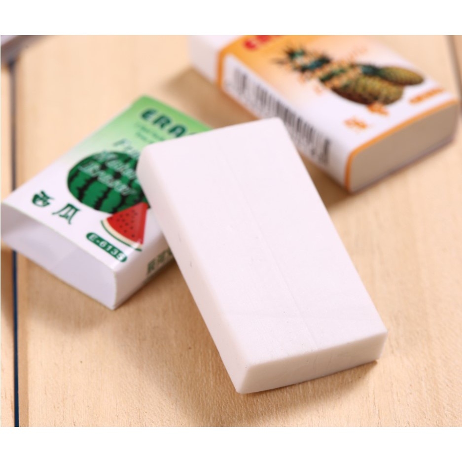 Gôm tẩy chì E-6135 trắng vỏ trái cây hoa quả