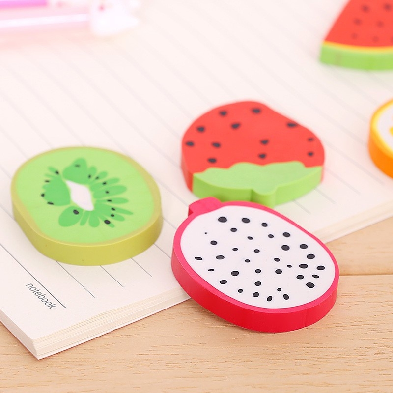 Combo 4 gôm tẩy chì hình trái cây hoa quả dễ thương