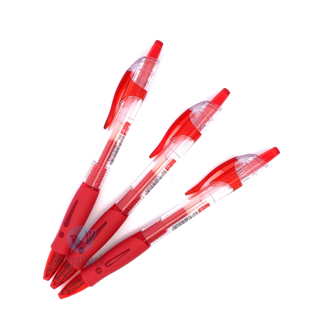 [Lẻ 1 cây] Bút viết gel nước bấm LEX / LEA / King T3 ngòi 0.5mm mực xanh / tím / đỏ / đen