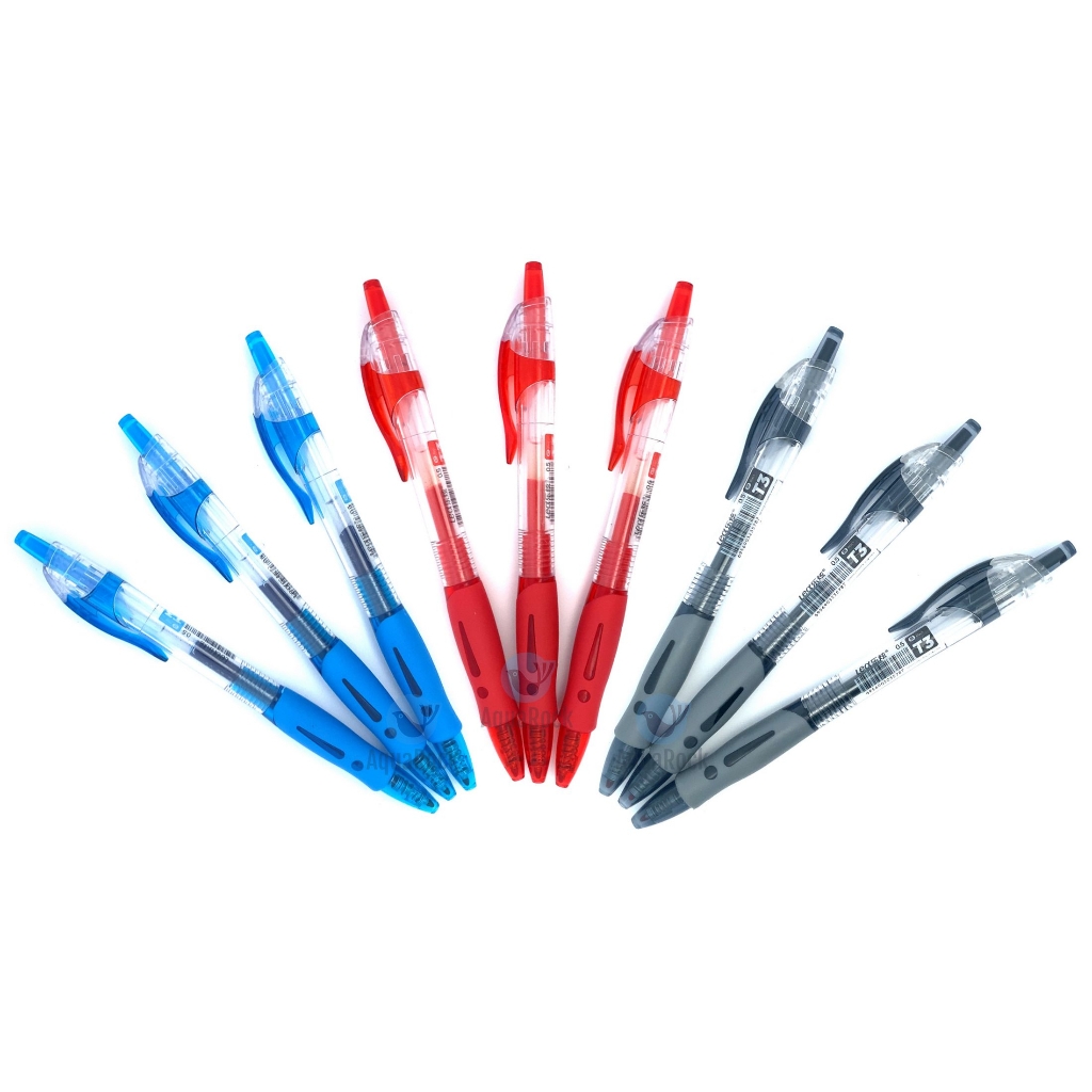 [Lẻ 1 cây] Bút viết gel nước bấm LEX / LEA / King T3 ngòi 0.5mm mực xanh / tím / đỏ / đen