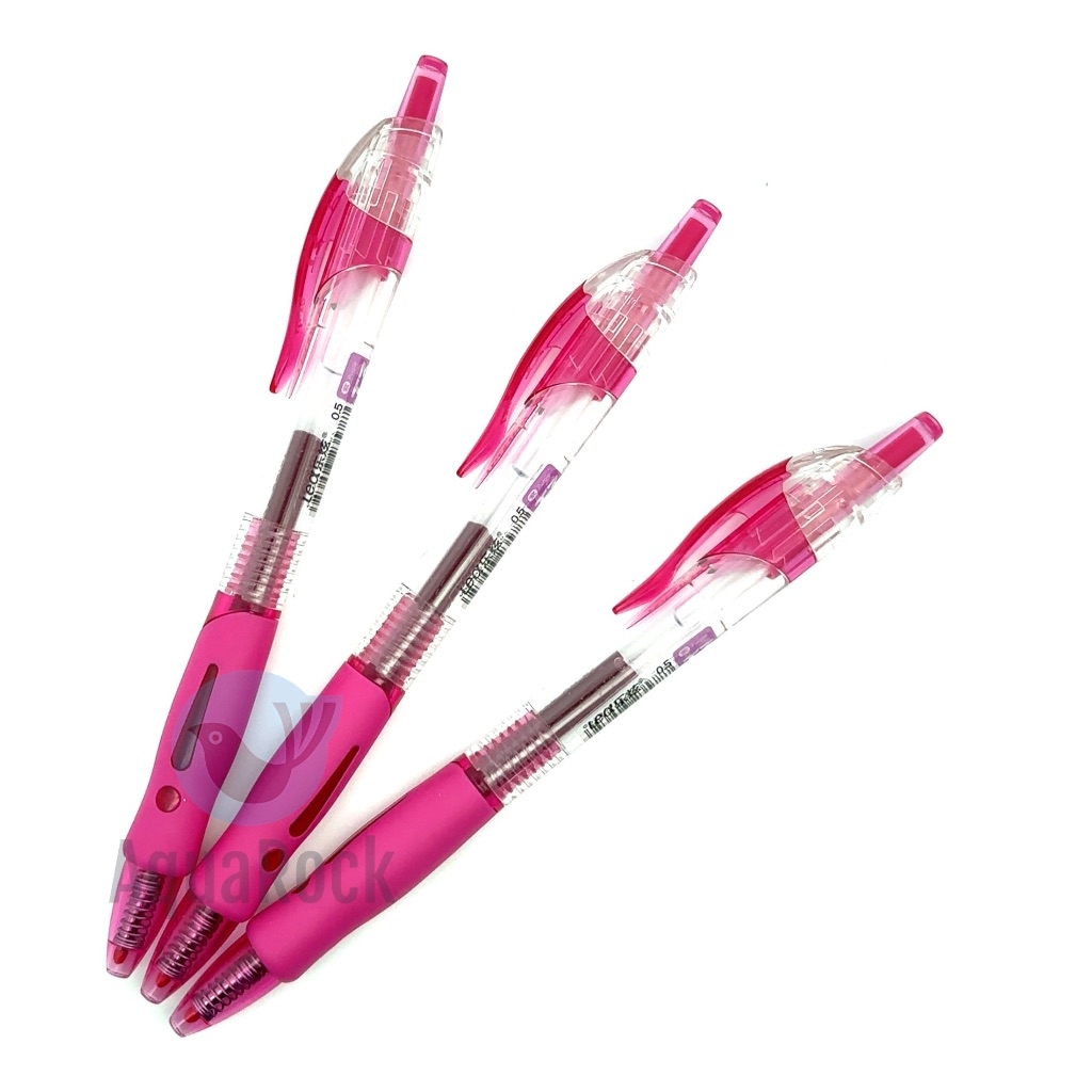 [Lẻ 1 cây] Bút viết gel nước bấm LEX / LEA / King T3 ngòi 0.5mm mực xanh / tím / đỏ / đen
