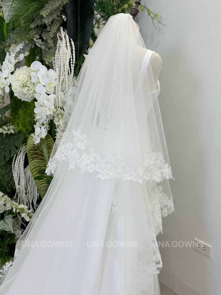 Veils Viền Ren 2 Tầng - chiều dài 3m