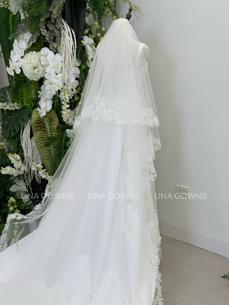 Veils Viền Ren 2 Tầng - chiều dài 3m